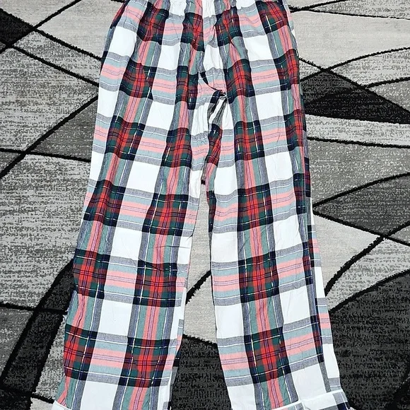 VICTORIA SECRET 2018 STRIPED GOLD SHINE PLAID LOUNGE SLEEPWEAR PANTS - Picture 7 of 10